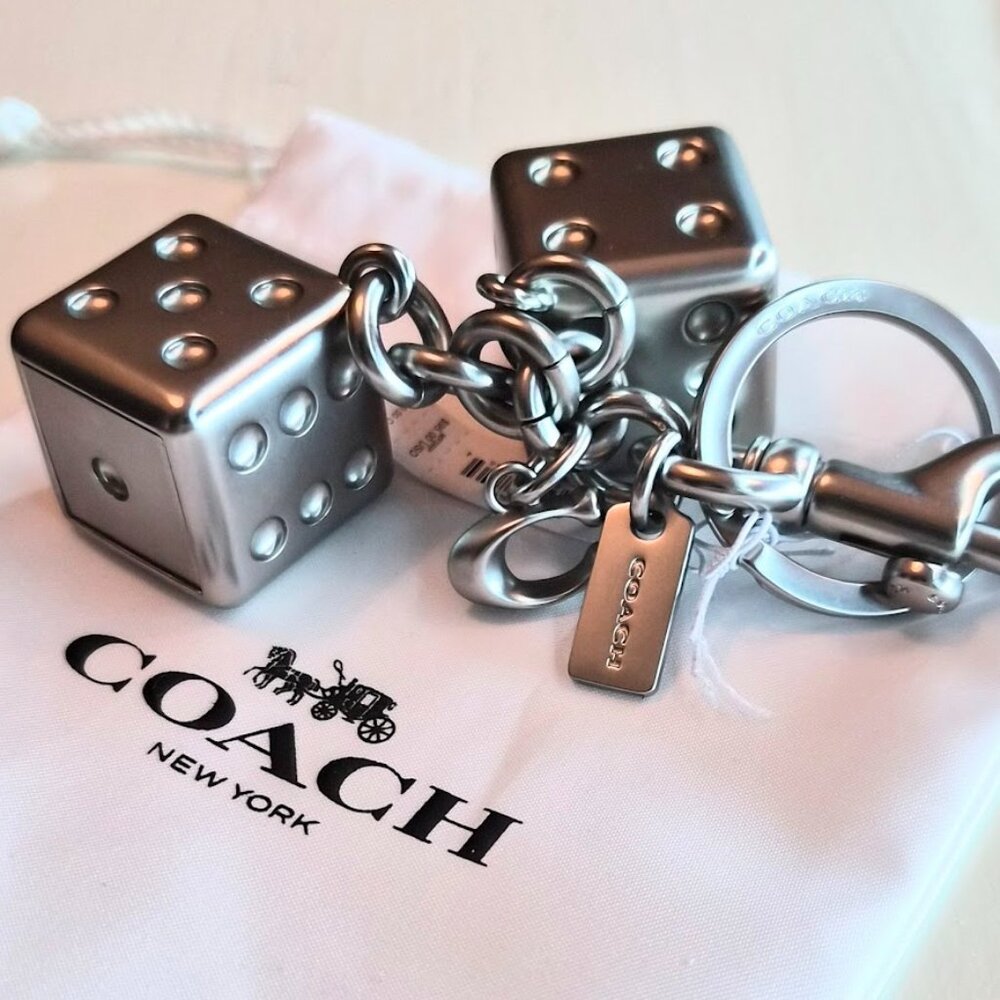 Coach Dice Bag Charm #CZ128 purchase comes with Coach dust bag